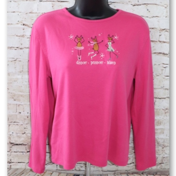 MCCC Sportswear Pink Reindeer T-Shirt - Picture 2 of 8